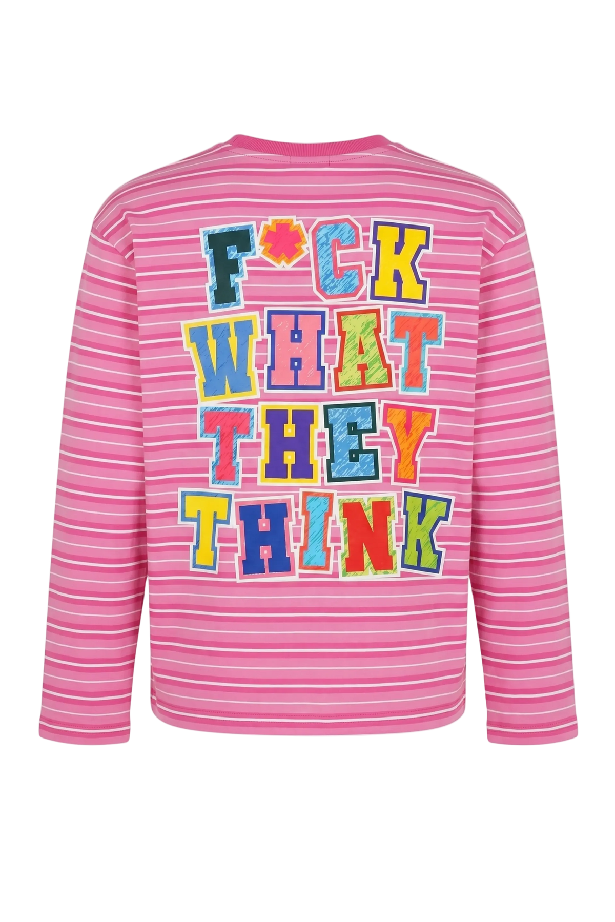 PINK STRIPED LONGSLEEVE (FWTT BACKPRINT)